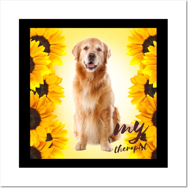 Golden retriever dog - You are my sunshine Wall Art by Tranquility